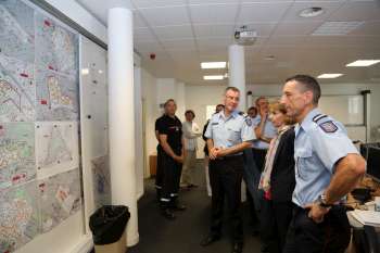 Visite du Centre opérationnel départemental d'incendie et de secours (CODIS)